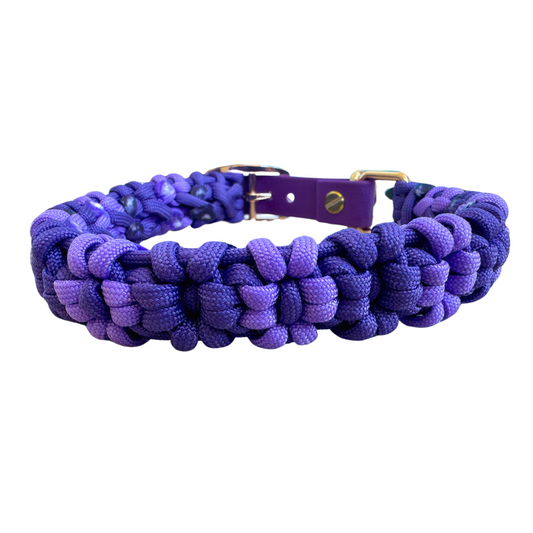 The "Wildflower" Small-Med Paracord Dog Collar