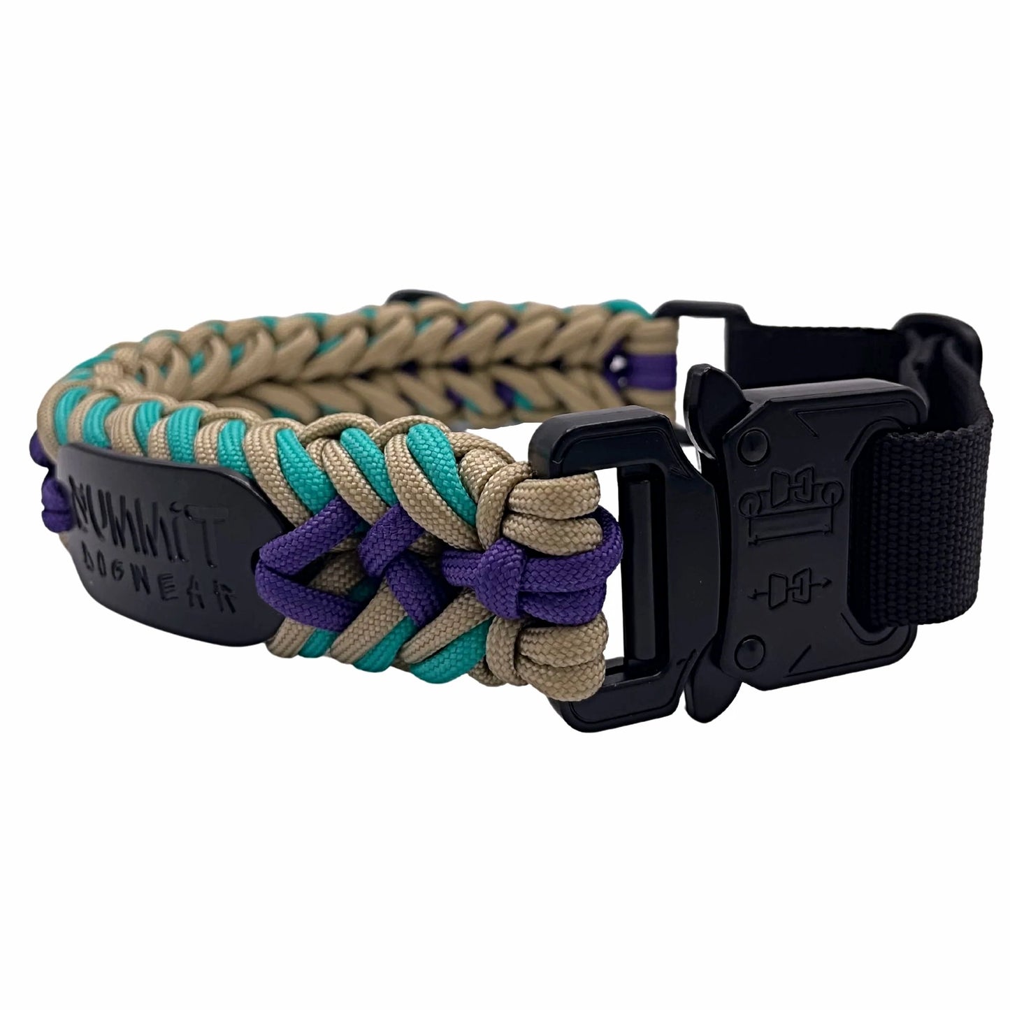 Premium paracord collar with quick-release tactical buckle