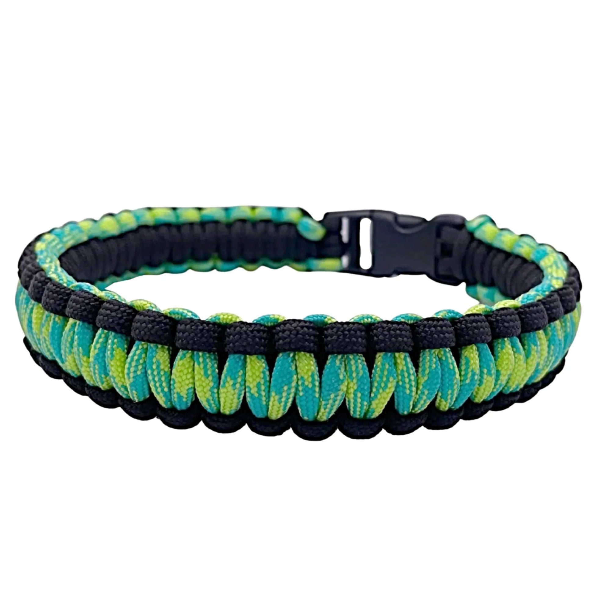 Small paracord dog collar in bright high visability yellow