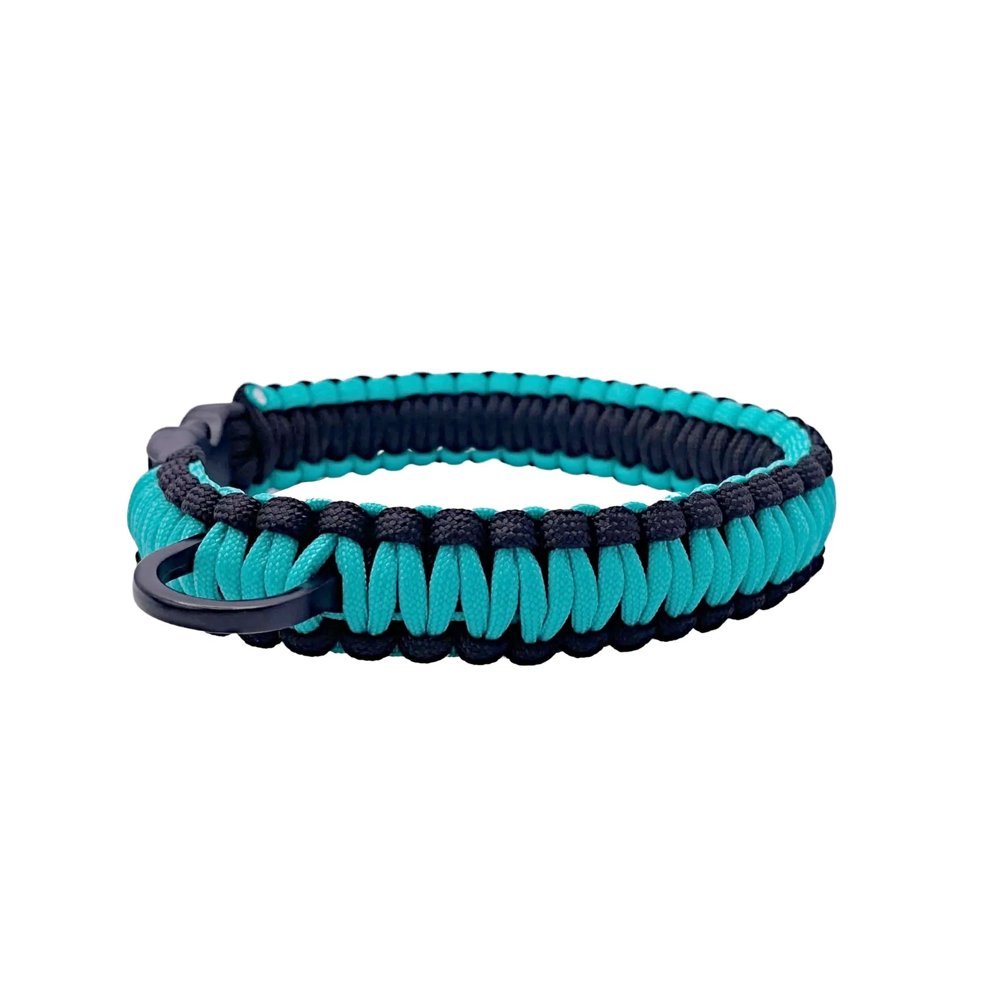 Small Paracord Dog Collar In Teal