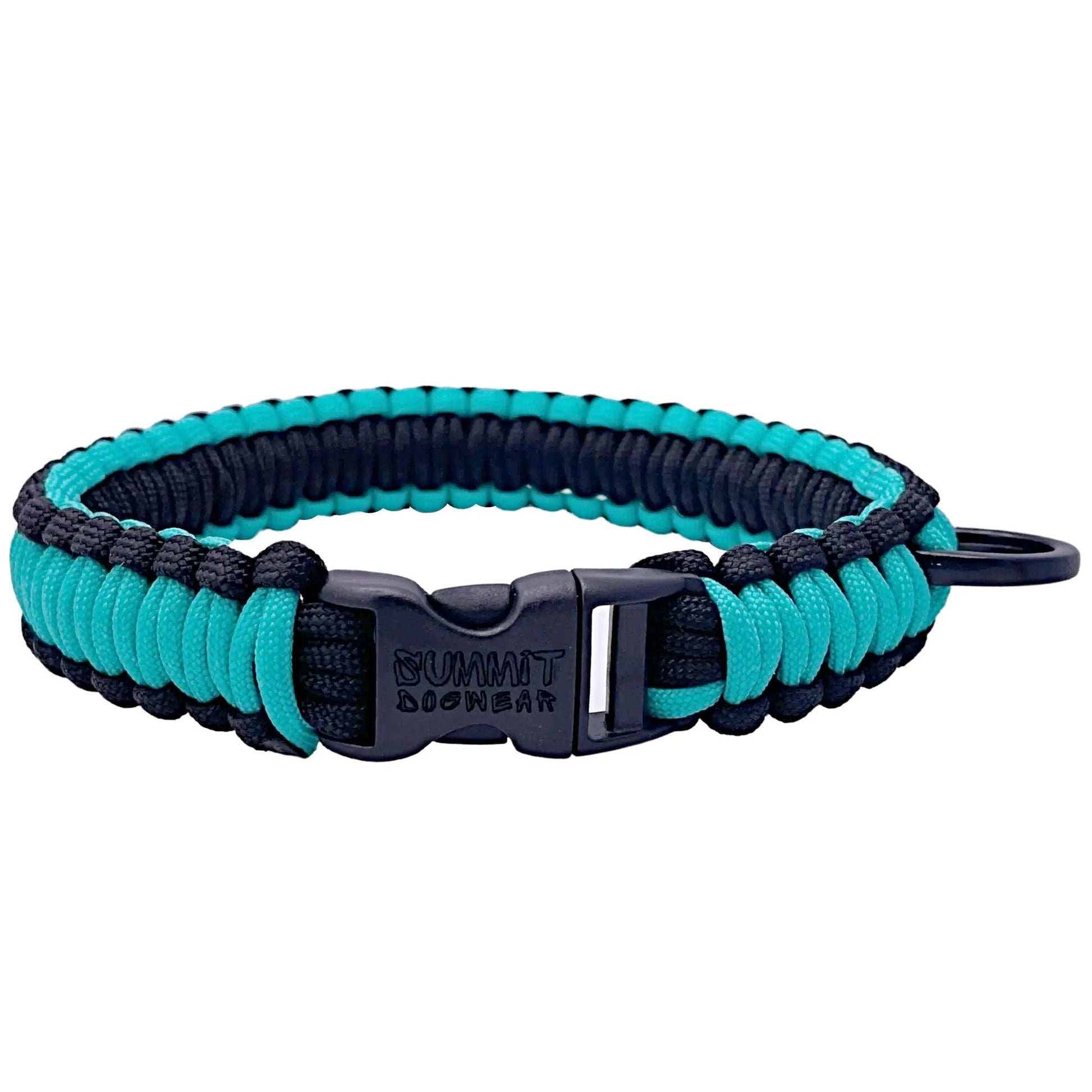 Small Paracord Dog Collar In Teal