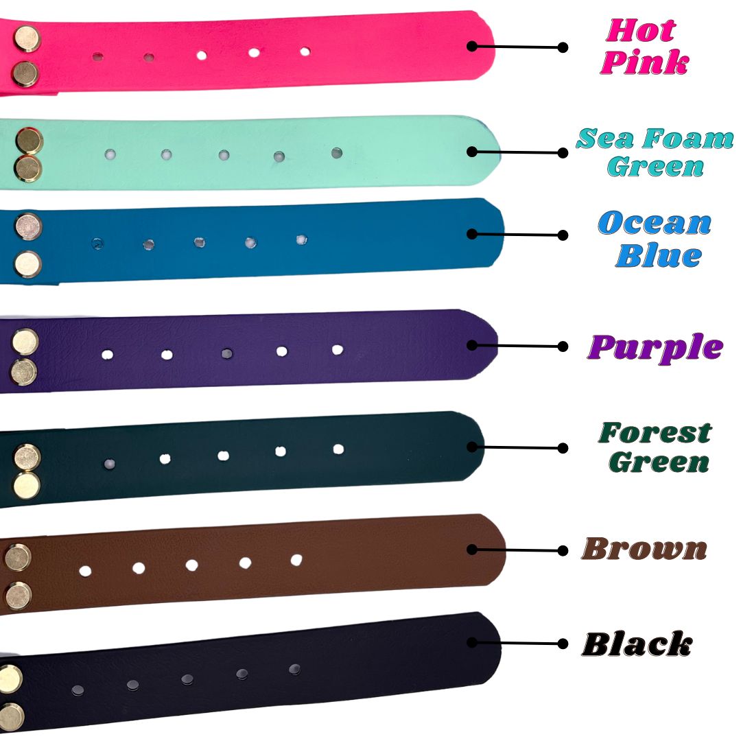 Biothane Collar belt add on for paracord collar in pink, teal, blue, purple, brown, black and green